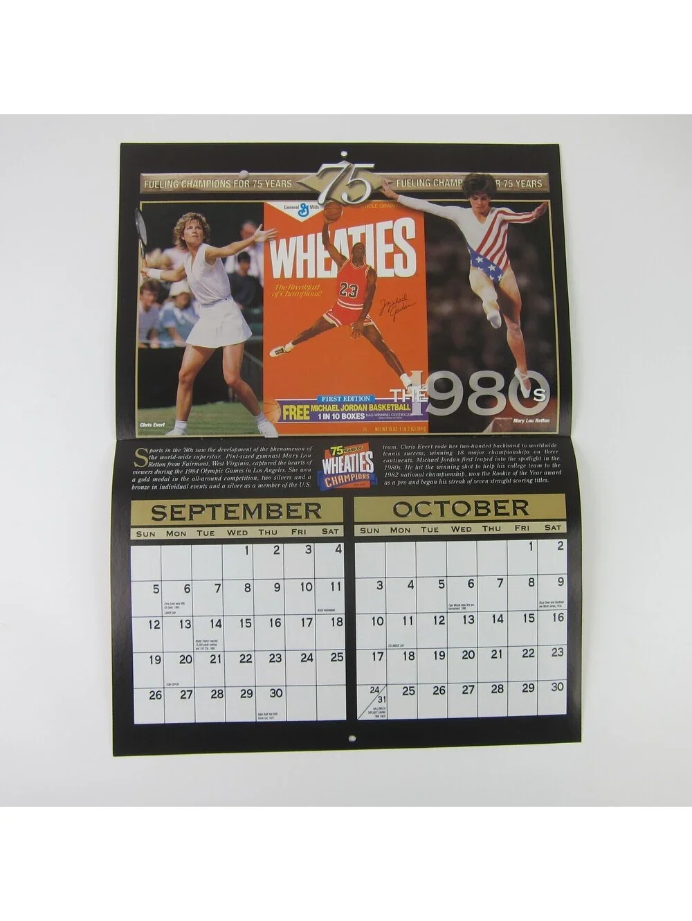 Vintage Wheaties Calendar 1999 Champions & Voting Poster 75 Years Of Champions